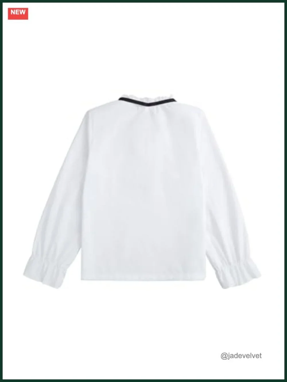 Girls 2-Piece Ruffle Blouse & Pleated Skirt School Uniform Set